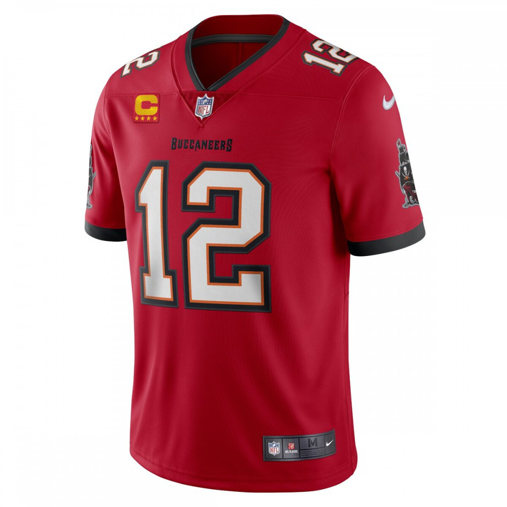 Tom Brady Tampa Bay Buccaneers Nike Captain Vapor Limited Jersey - Red-GridironStore